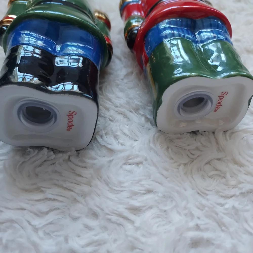 Spode Christmas Tree Nutcracker Salt & Pepper Shaker Set Festive Table Setting